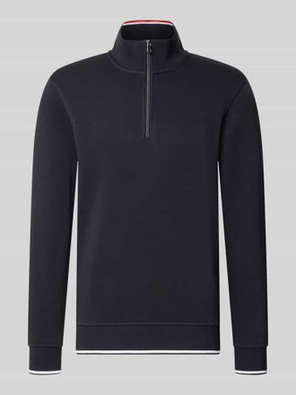 Christian Berg Sweatshirt mit Troyer-Kragen in Marine, Gr&ouml;&szlig;e 3XL