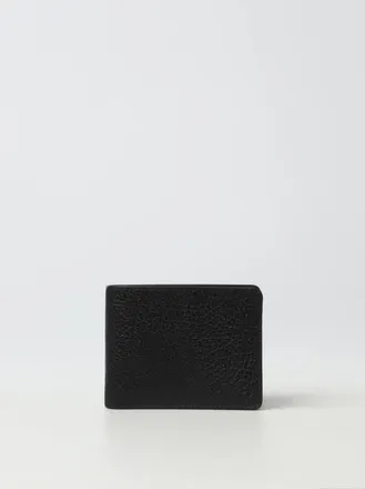 Maison Margiela Portafoglio a libro in pelle martellata con Four Stitches
