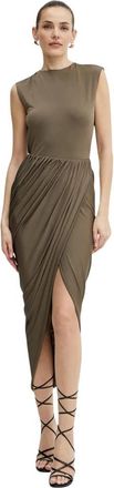 Patou Open Back Dress - Dames - Feestkleedjes - Bruin - L - Rayon - Kleedjes