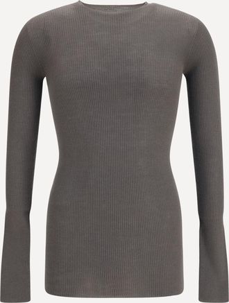 Rick Owens Maglione a maniche lunghe slim a coste Man L