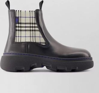 Burberry leather textured chelsea ankle boots