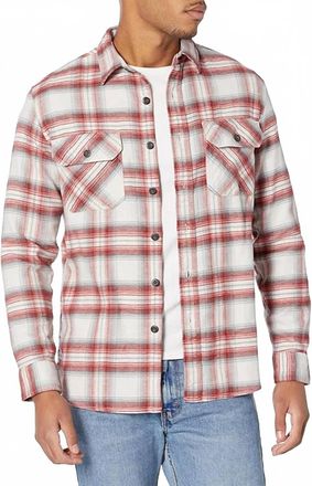 Pendleton Burnside Flannel Button Shirt In Red/white