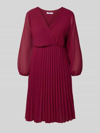 Zabaione Knielanges Kleid mit Plisseefalten Modell Im44sa in Bordeaux, Gr&ouml;&szlig;e XL