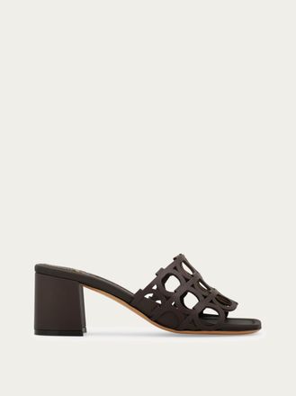 Ferragamo Women Gancini sandal Brown Size 2.5