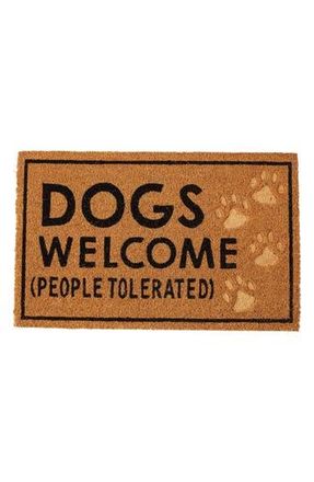 Mud Pie Dogs Welcome People Tolerated Doormat in Brown at Nordstrom Rack