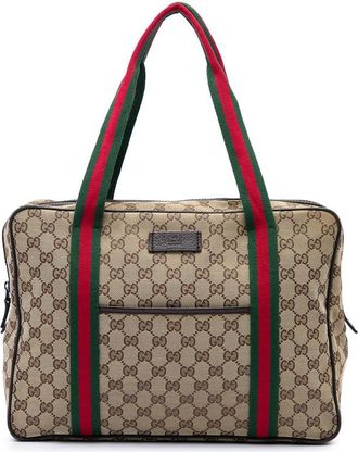 Gucci Pre-owned Gucci GG Canvas Web Business Bag Unisex BREWIE32Z40NJ74M