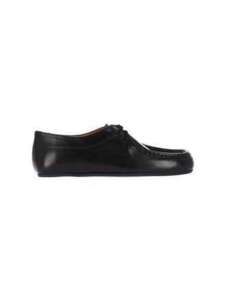 Jil Sander Black Hood Calfskin Flat Shoes
