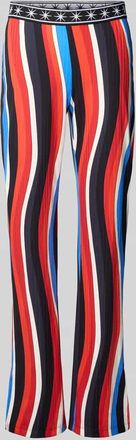 Marc Cain Straight Fit Stoffhose mit elastischem Bund in Rot, Größe 34