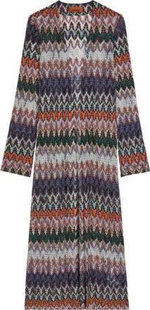 Missoni Chevron Fine-knit Shirt Cardigan - Multicoloured - 38 (UK6 / XS)