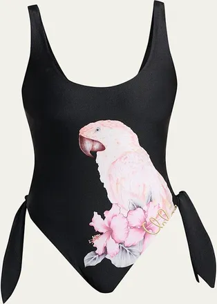 Chlo&eacute; Parrot Print One-Piece Swimsuit