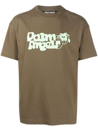 Palm Angels Viper cotton T-shirt - Green