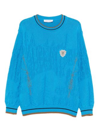 Kiko Kostadinov Fitz embroidered sweater - Blue