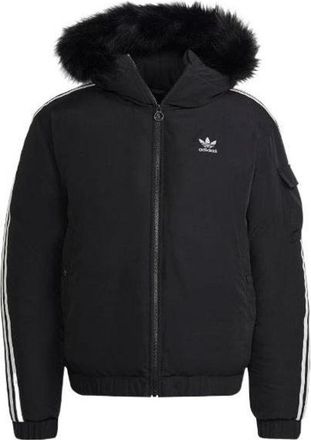 adidas Winter Originals Bomber Jacket Asia Sizing Black White HR4435