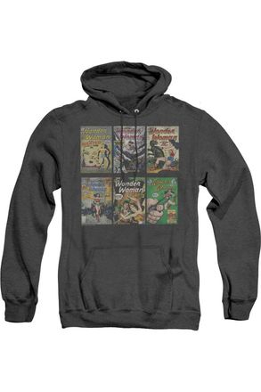 Gildan DC Comics Wonder Woman Covers Adult Heather Hoodie / Hooded Sweatshirt