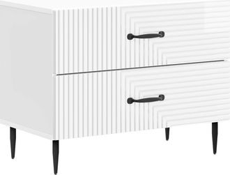 vidaXL Armario De Noche Con Caj&oacute;n Brillante 62 X 34,5 X 47,5 Cm Vidaxl