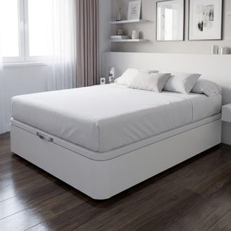 BeZen Canap&eacute; madera alta resistencia blanco - - con montaje 135x200 cm