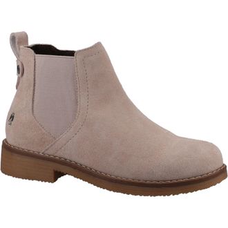 Hush Puppies Maddy Suede Womens Nude Boots - Natural - Size UK 6