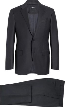 Ermenegildo Zegna Trofeo Wol Twee Delig Pak - Heren - Business pakken - Blauw - 2XL - Wol - Kostuums