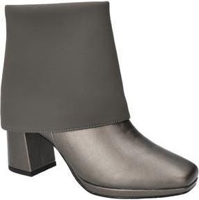 Easy Street Sutton Foldover Cuff Platform Bootie in Pewter-Lamy at Nordstrom Rack, Size 6