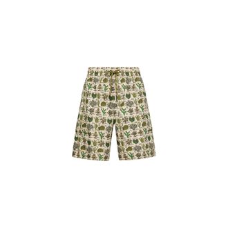 Moncler Moncler Botanical Print Cotton Blend Shorts, Men, Multicolor, Size: L