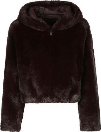 Pinko Pinko, Jassen, Dames, Bruin, M, Gasteria Jas van imitatiebont