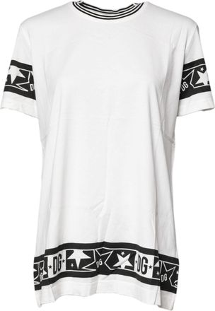 Dolce & Gabbana Womens White dgmillennials Cotton Crewneck T-Shirt