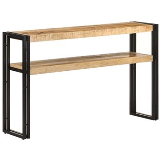 vidaXL Mesa Consola De Madera De Mango Rugosa 120x30x75 Cm Vidaxl