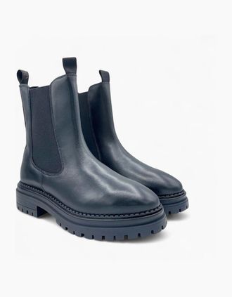 Osprey Womens Osprey London The Hampton Chelsea Leather Womens Black/Merlot Boots - Size: 6