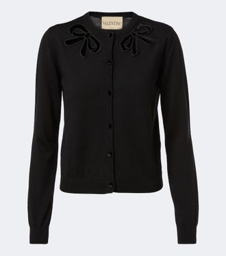 Valentino Embroidered virgin wool cardigan
