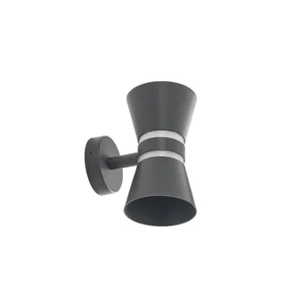 Lucande L&aacute;mpara de pared exterior de aluminio negro