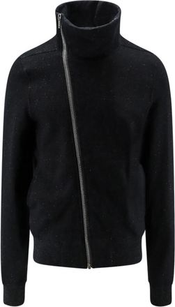 Rick Owens Truien - Heren - Vesten met rits - Zwart - L - Katoen - Hoodies & sweatvesten