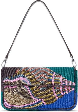 Staud Timmy Beaded Shoulder Bag in Conch Shell at Nordstrom