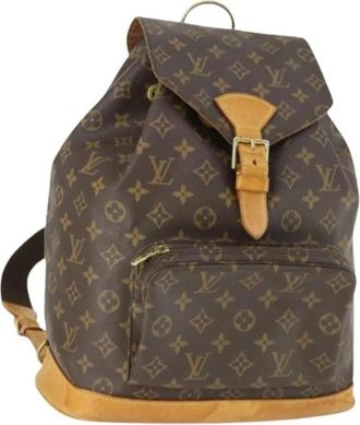Louis Vuitton Pre-owned Backpacks, female, Brown, Size: ONE SIZE Pre-owned Vintage Canvas Backpack