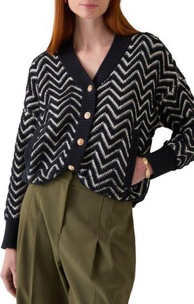 L.k. Bennett Dakota Loop Cardigan in Black at Nordstrom, Size X-Small