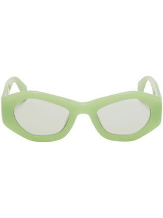 AMBUSH Pryzma geometric-frame sunglasses - unisex - Acetate - One Size - Green