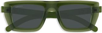 Gucci Occhiali da sole squadrati trasparenti - Verde