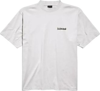 Balenciaga T-Shirts, male, White, Size: XL Masking Tape Medium Fit T-Shirt