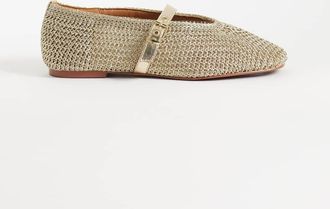 River Island Ballerine Mary Jane alluncinetto color oro