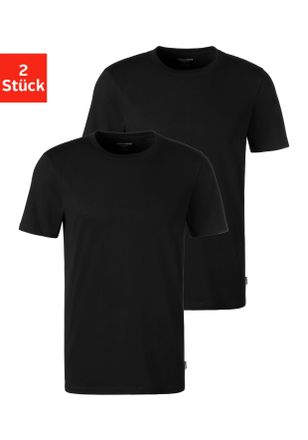 Jack & Jones T-Shirt JACK & JONES Crew-Neck, Herren, Gr. XXL, schwarz, Jersey, Obermaterial: 100% Baumwolle, unifarben, normal, Rundhals, Shirts T-Shirt, unifarben