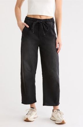 Vigoss Barrel Leg Jeans in Washed Black at Nordstrom Rack, Size 30