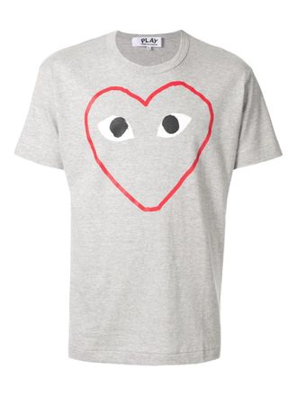 Comme Des Gar&ccedil;ons heart-print T-shirt - Grey