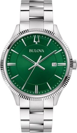 Bulova Classic Quartz Green Dial Mens Watch 96B479