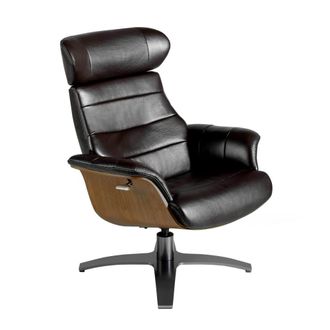 Angel Cerd&aacute; Sill&oacute;n giratorio reclinable piel marr&oacute;n chocolate