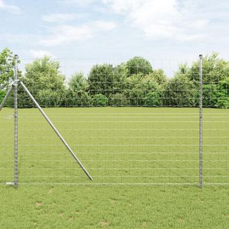 Berkfield Home Euro Fence 1.5x10 m Galvanised Steel in Grey