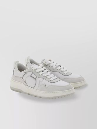 Ferragamo gancini print leather sneakers