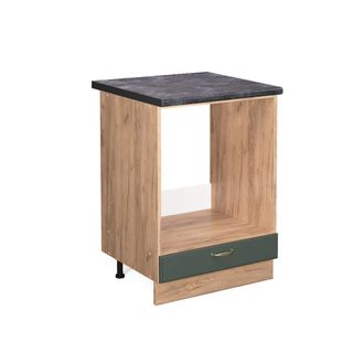 Vicco Armario Para Horno Empotrado Fame-line, Verde Dorado Casa De Campo, 60 Cm, Et Antracita Vicco