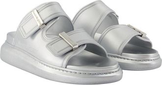 Alexander McQueen Rubber Hybrid Sandals - Silver