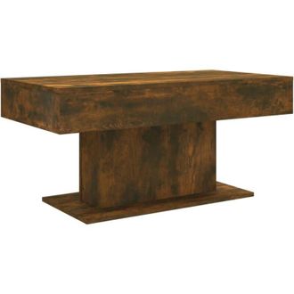 vidaXL Vidaxl - Coffee Table Smoked Oak 96x50x45 cm Engineered Wood