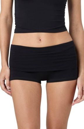 Florence By Mills Fold Down Shorts in Black at Nordstrom, Size Xx-Small