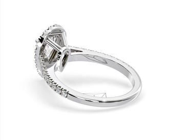 The Diamond Store Diana Lab Diamond Pear Halo Engagement Ring Platinum 2.60ct F/VS1